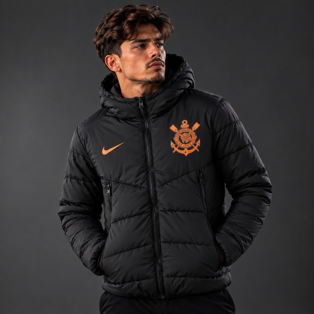 2022 CorinthiansBR Cotton Jacket Black Orange Label
