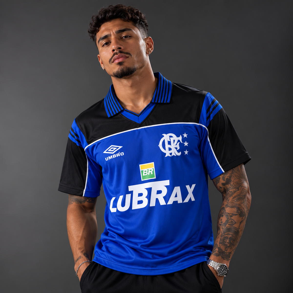 Flamengo 1999 Blue Goalkeeper Uniform RARA