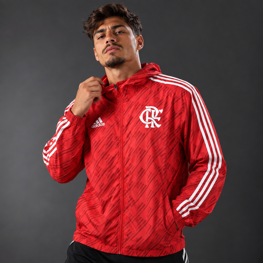 2022 Flamengo Windbreaker red white edge