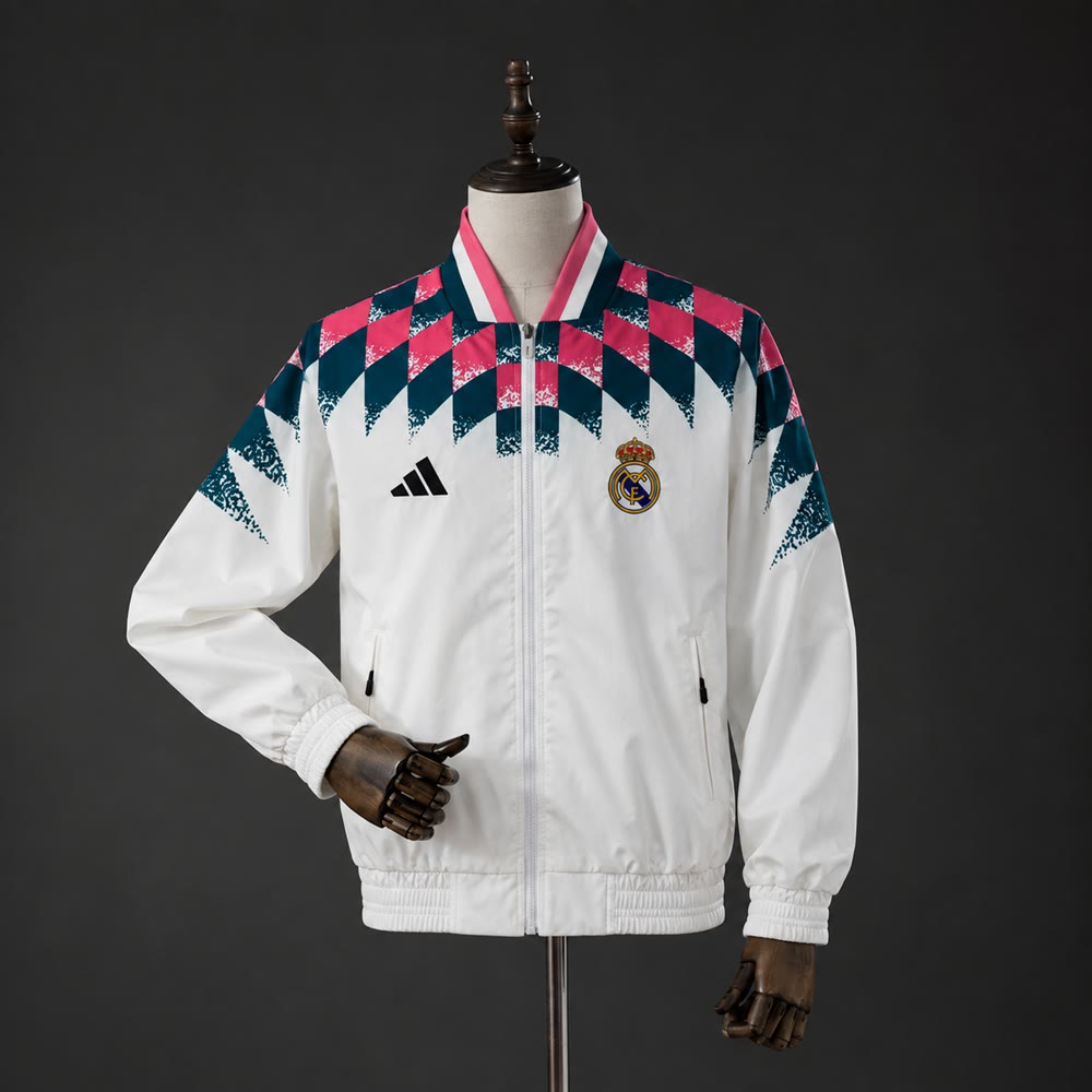 Real Madrid 26/27 Track Jacket White Windbreaker