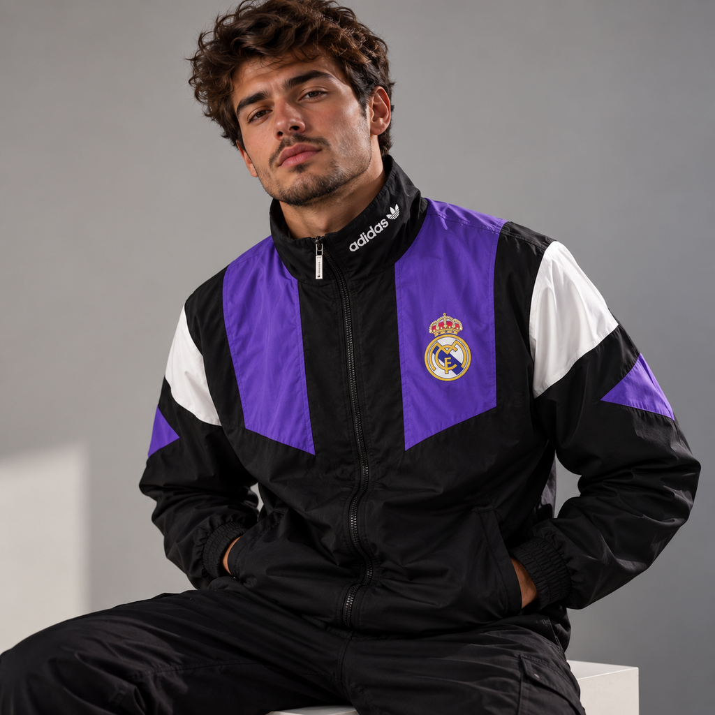 Real Madrid 26/27 Track Jacket Black Windbreaker