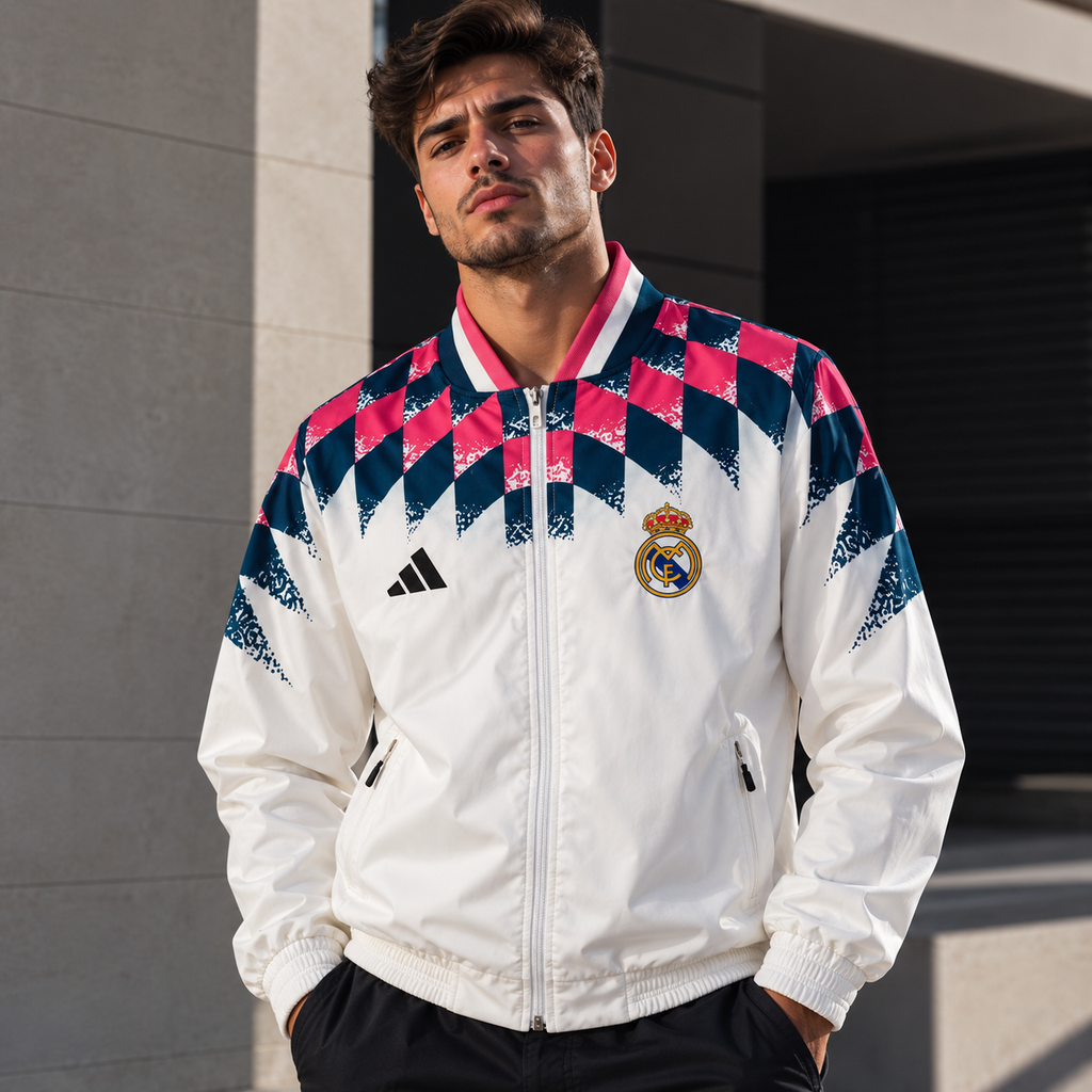 Real Madrid 26/27 Track Jacket White Windbreaker