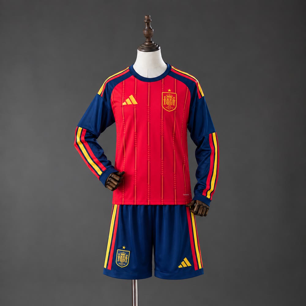 Espanha 2026 Long-Sleeve Kids Kit