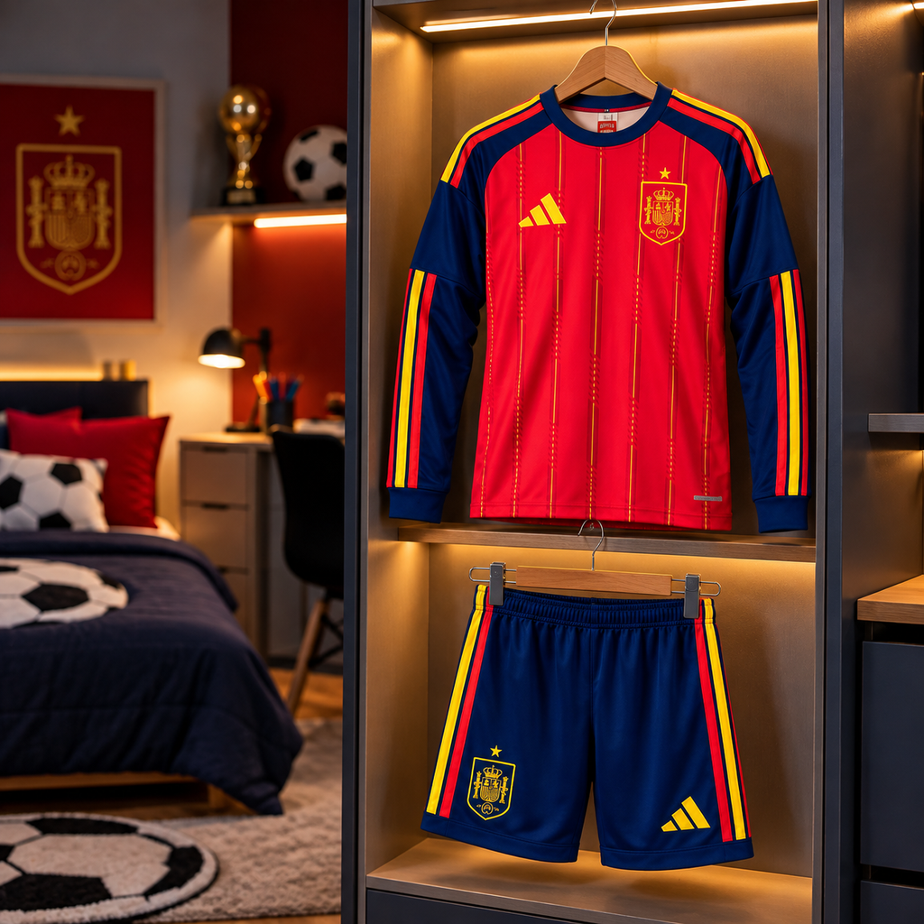 Espanha 2026 Long-Sleeve Kids Kit